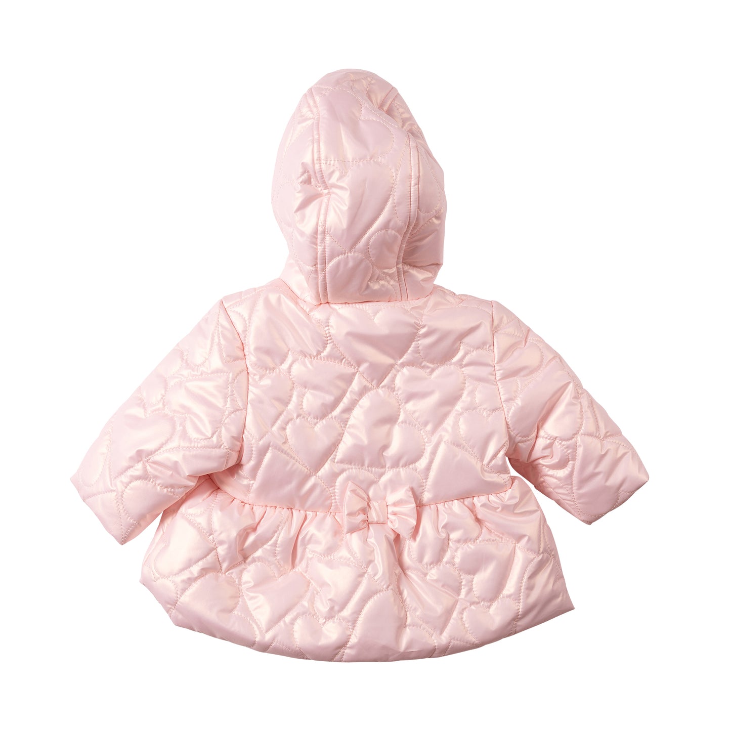 MB7279A - Coat - Pink - Heart Quilted- Pre Order
