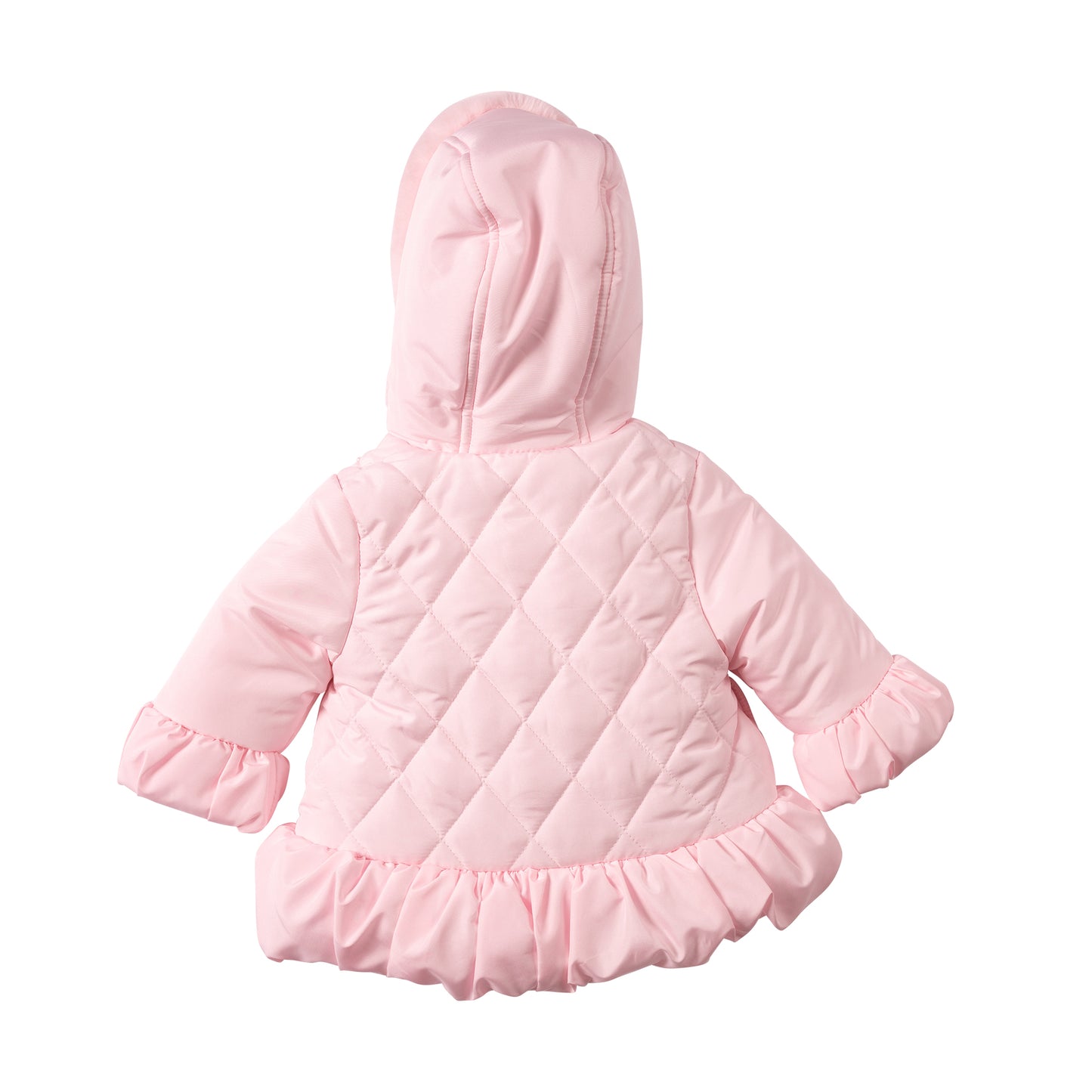 MB7281A - Coat - Pink - Pearl Bead and Frill - Pre Order