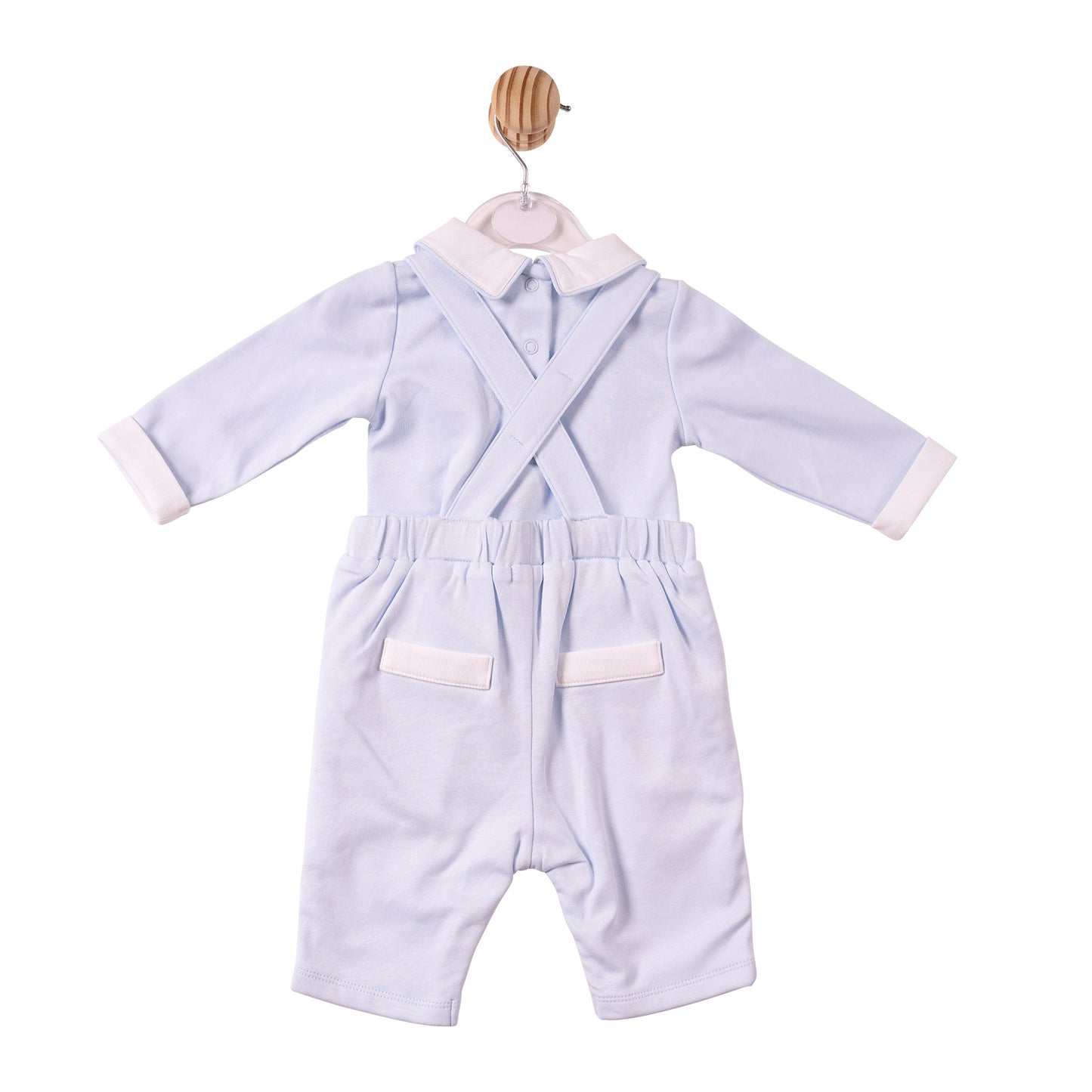 MB7299A - Top & Dungaree - Blue-Interlock/Pique - Pre Order