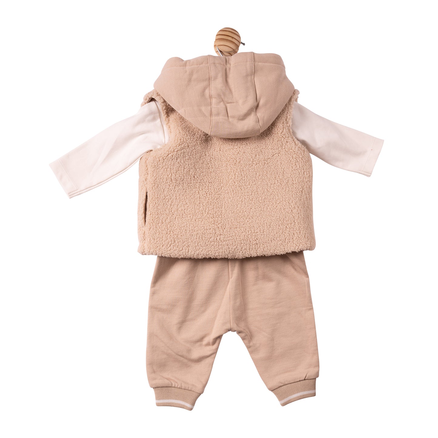 MB7310 - Top, Pant & Gilet - Ivory/Beige - Mintini Bear- Pre Order