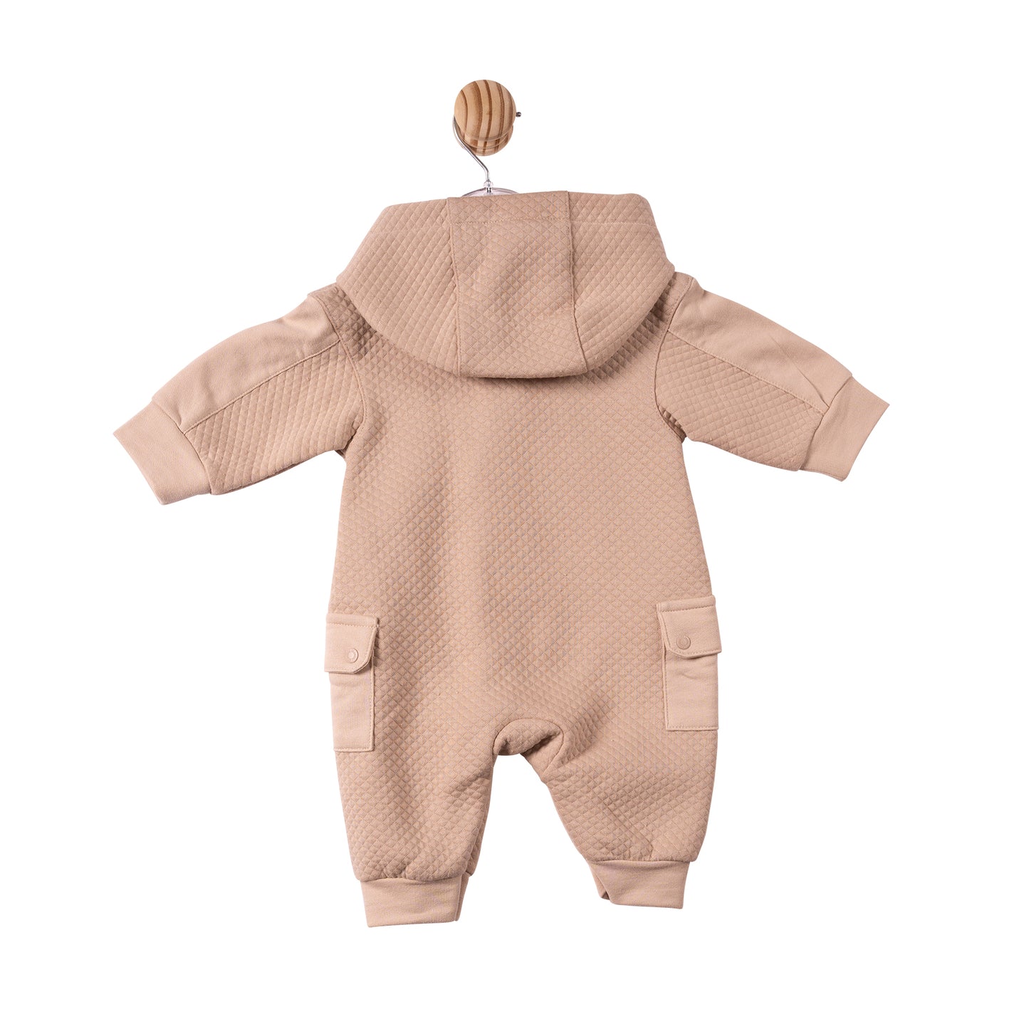 MB7386 - Romper - Beige - Square Jacquard - Pre Order