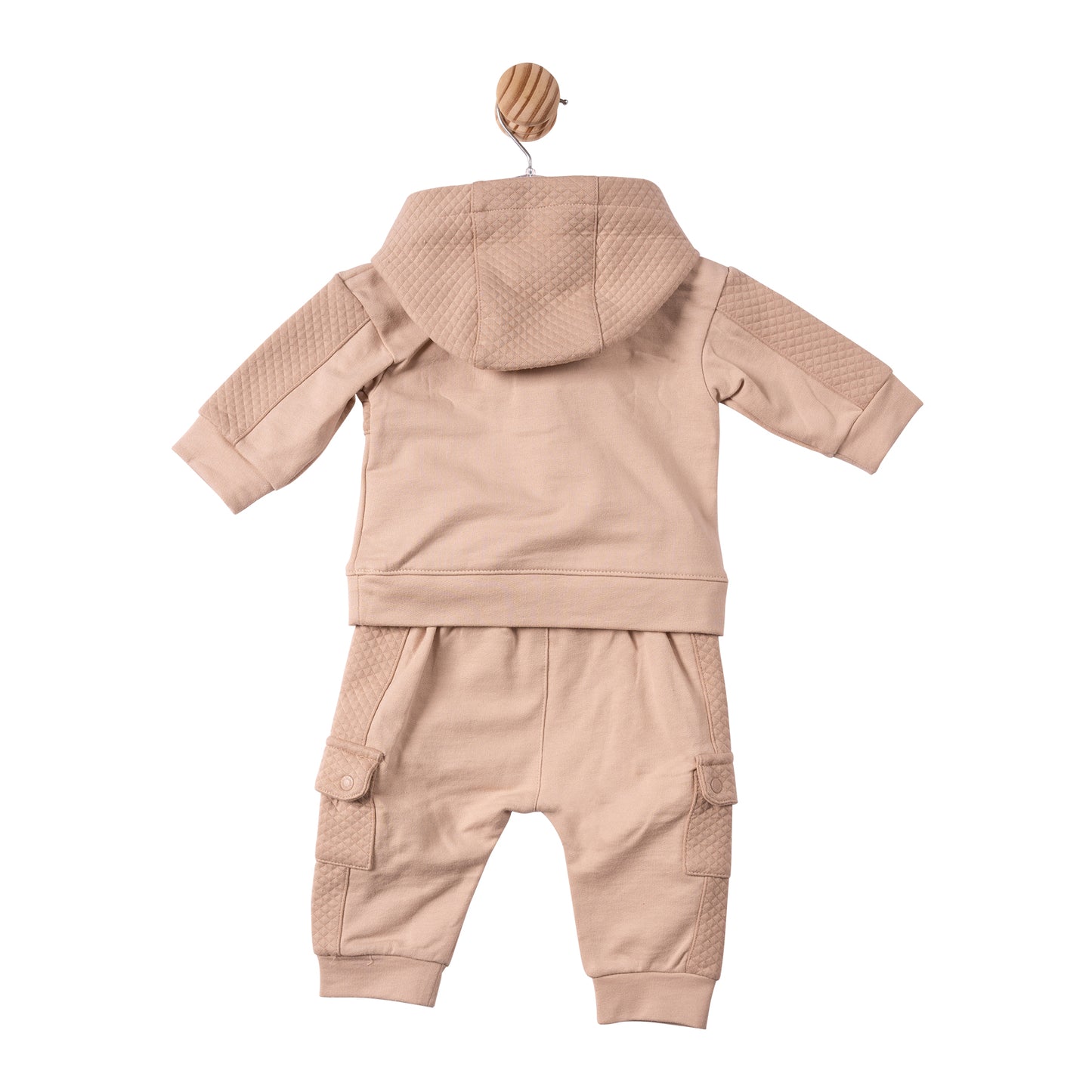 MB7389B - Jogset- Beige - Square Jacquard - Pre Order