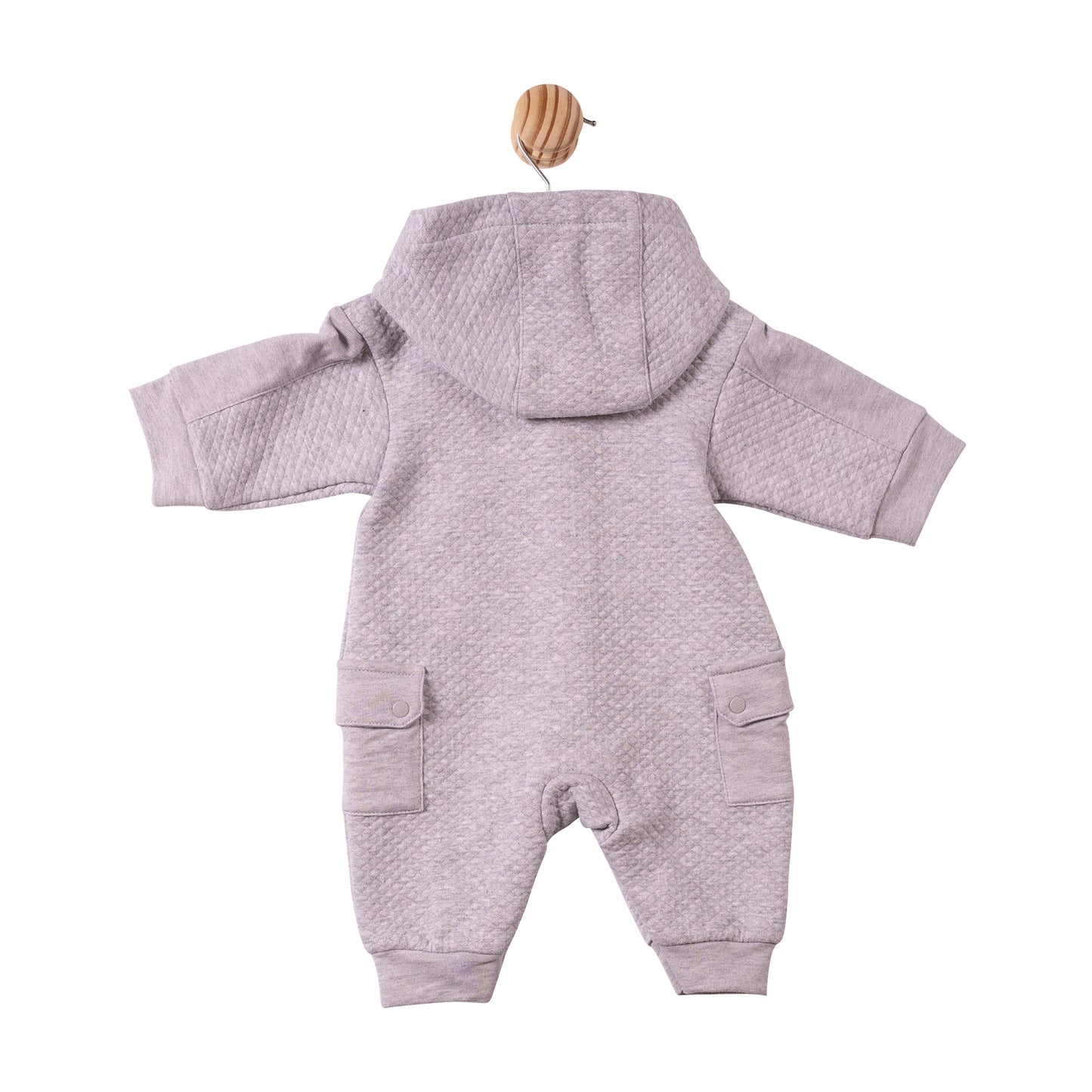 MB7398 - Romper - Grey - Square Jacquard - Pre Order