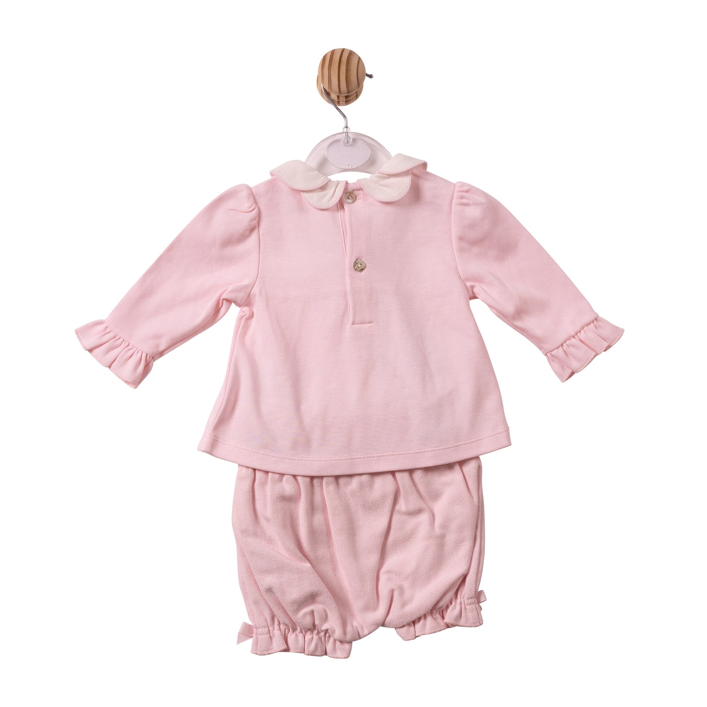 MB7445 - Romper - Pink - Herringbone- Pre Order