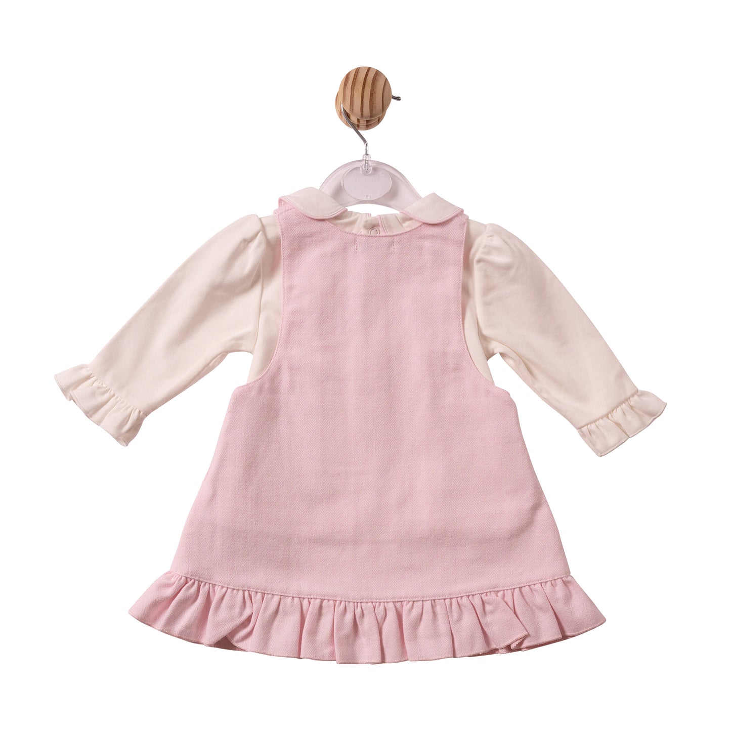 MB7449 - Top & Pinafore - Pink - Herringbone- Pre Order