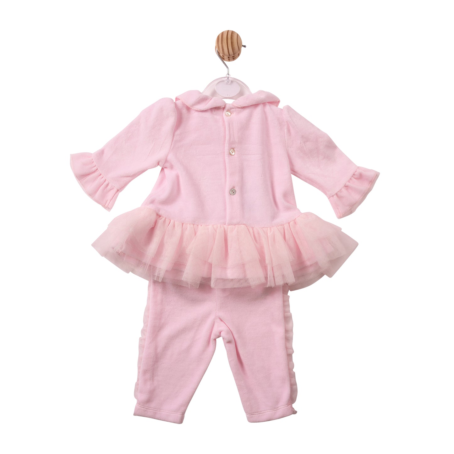 MB7496A - Tunic & Legging - Pink - Diamante Bow - Pre Order