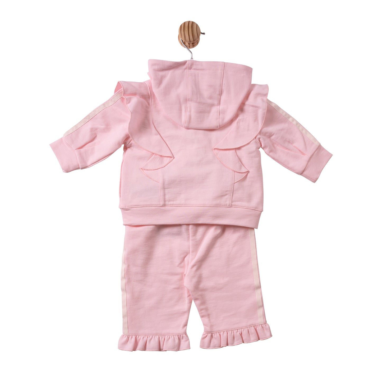 MB7512B - 3pc Jogset- Pink - Grograin Ribbon Trim - Pre Order