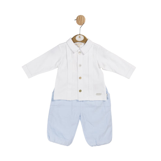 MB5999 | Top & Trouser  - White/Blue - In stock