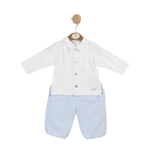 MB5999A | Top & Trouser  - White/Blue - In stock