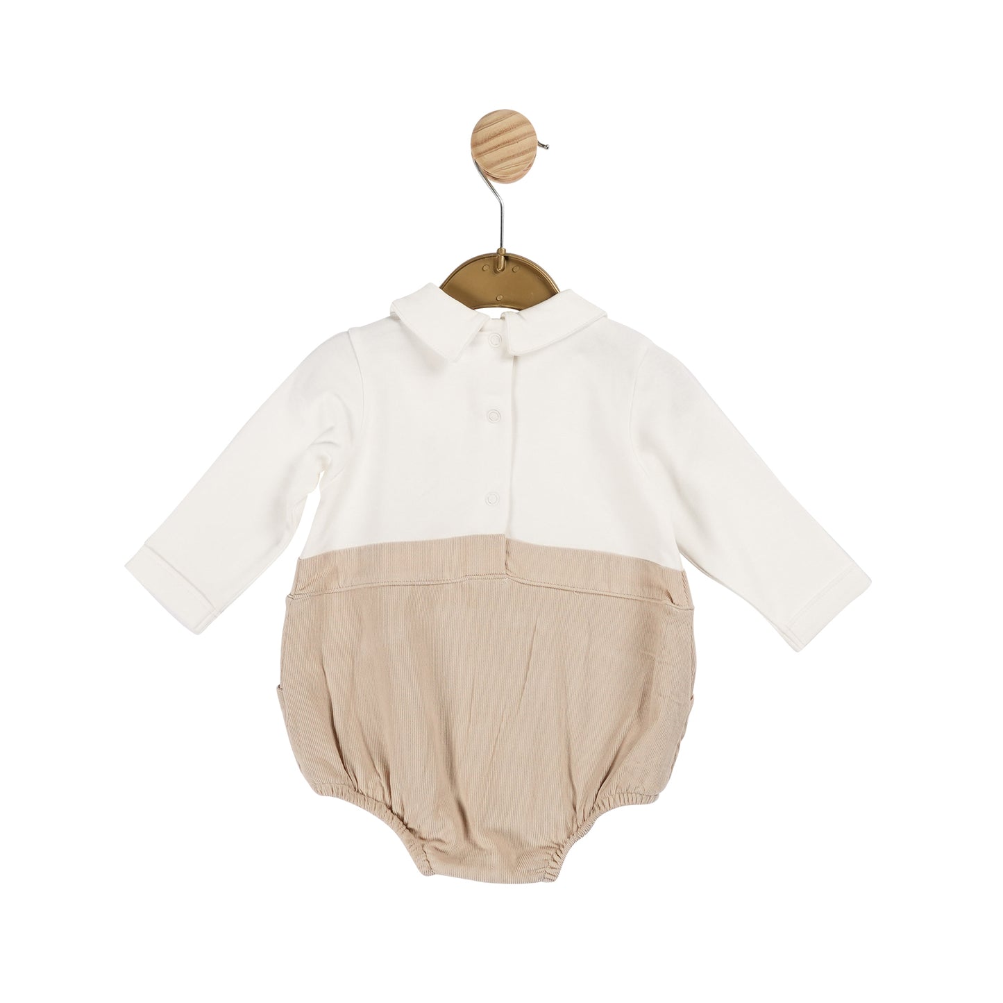 MB6001 | Short Leg Romper  - Ivory/Beige - In stock