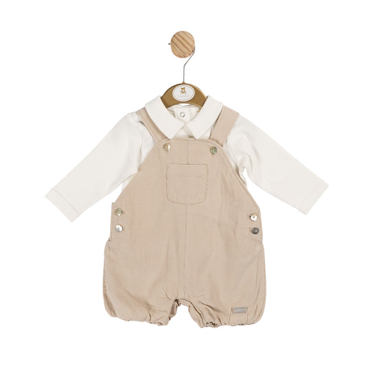 MB6003 | Top & Short Dungaree  - Ivory/Beige - In stock