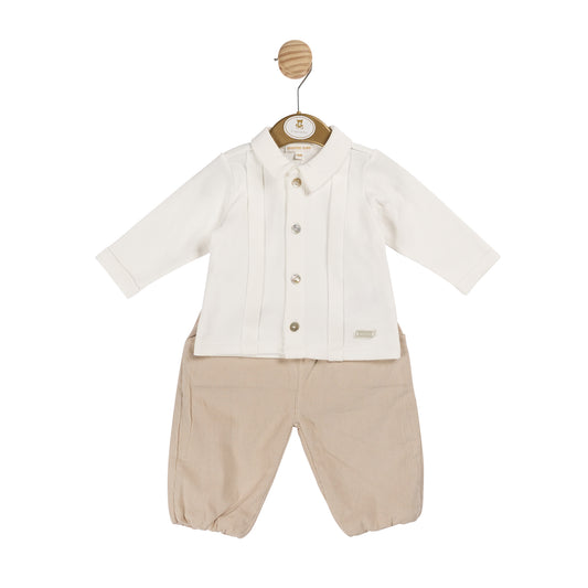 MB6006 | Top & Trouser  - Ivory/Beige - In stock