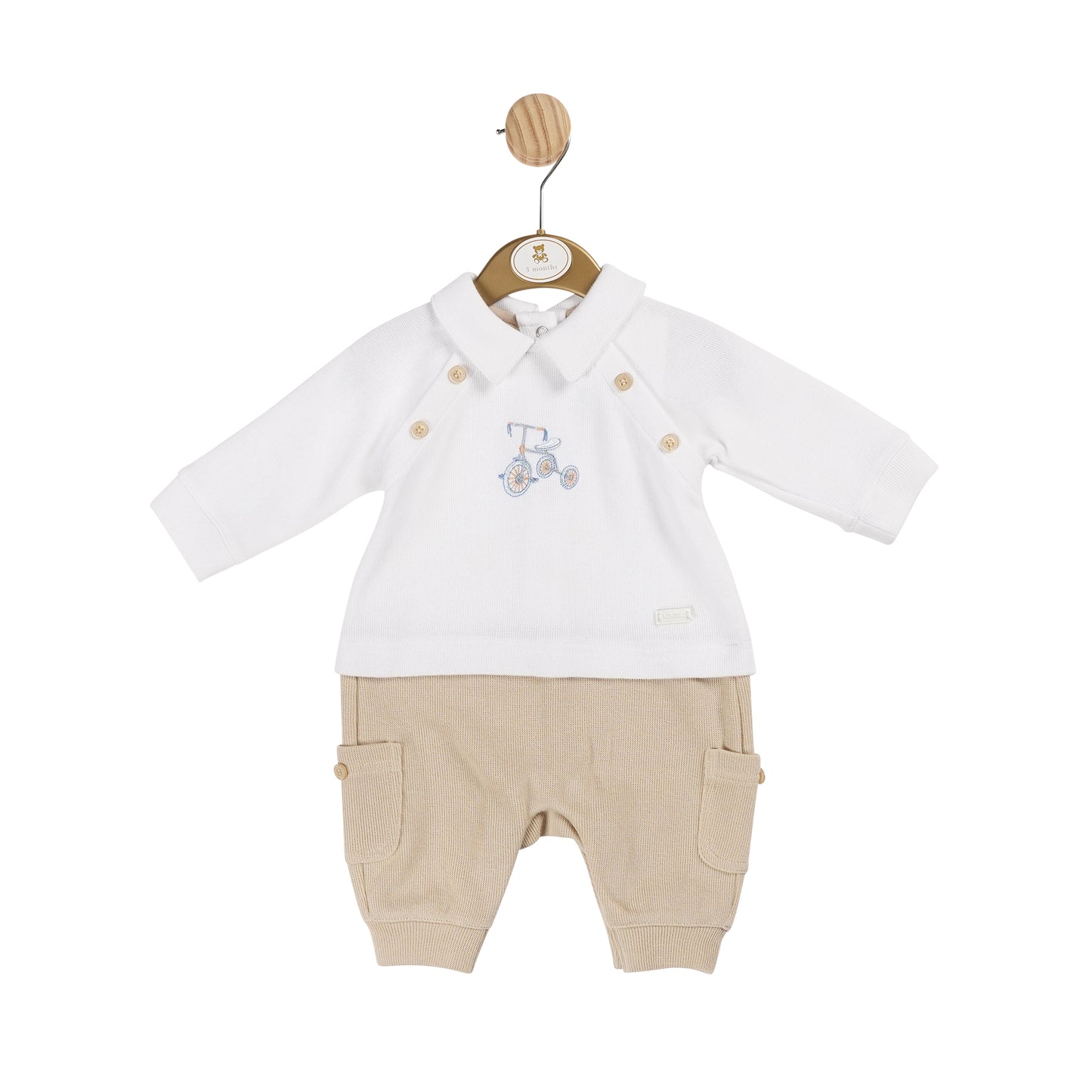 MB6016 | Long Leg Romper  - Beige - In stock