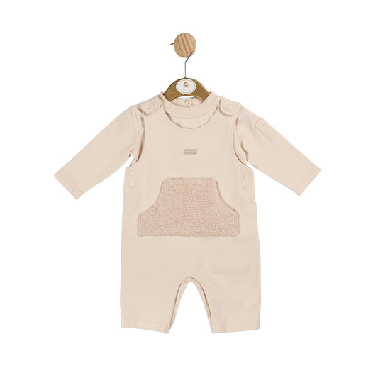 MB6033 | Top & Long Dungaree - Beige - In stock