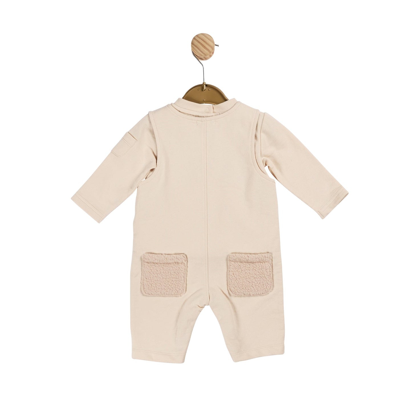 MB6033A | Top & Long Dungaree - Beige - In stock