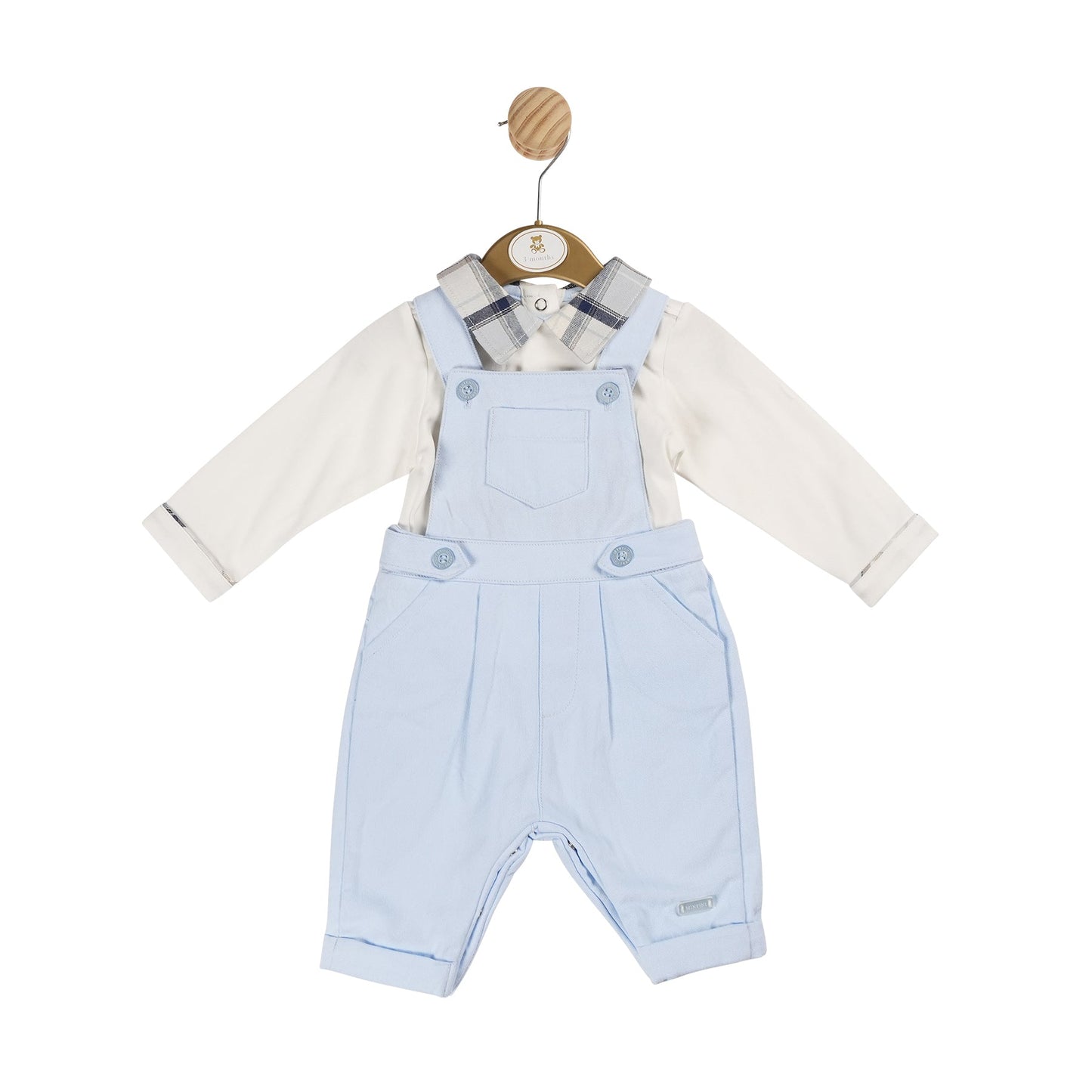 MB6040A | Top & Dungaree- Ivory/Blue  - In stock