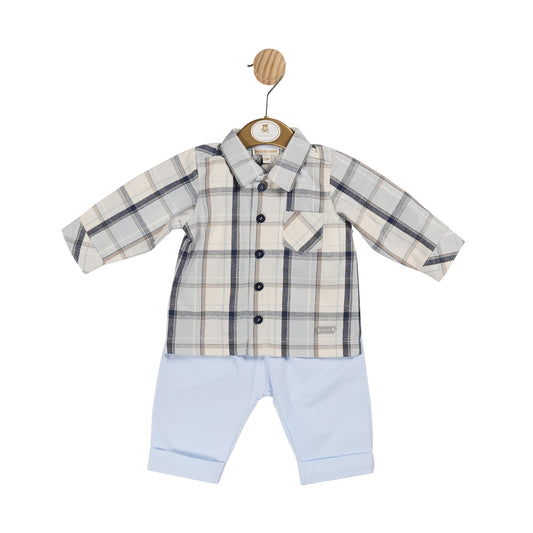 MB6043 | Top & Trouser- Blue Check  - In stock