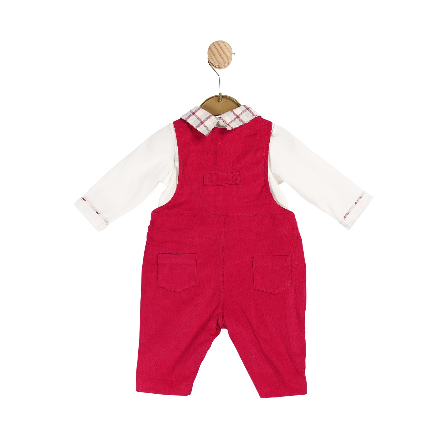 MB6073 | Top & Dungaree - Ivory/Red - In stock