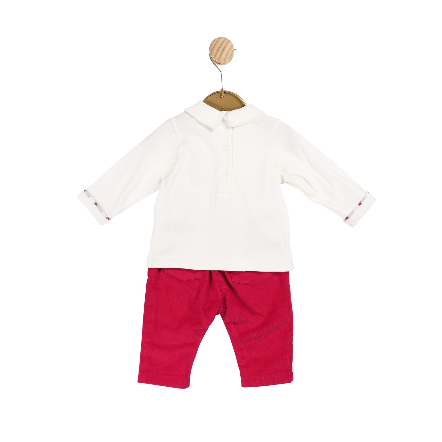 MB6074 | Top & Trouser - Ivory/Red - In stock