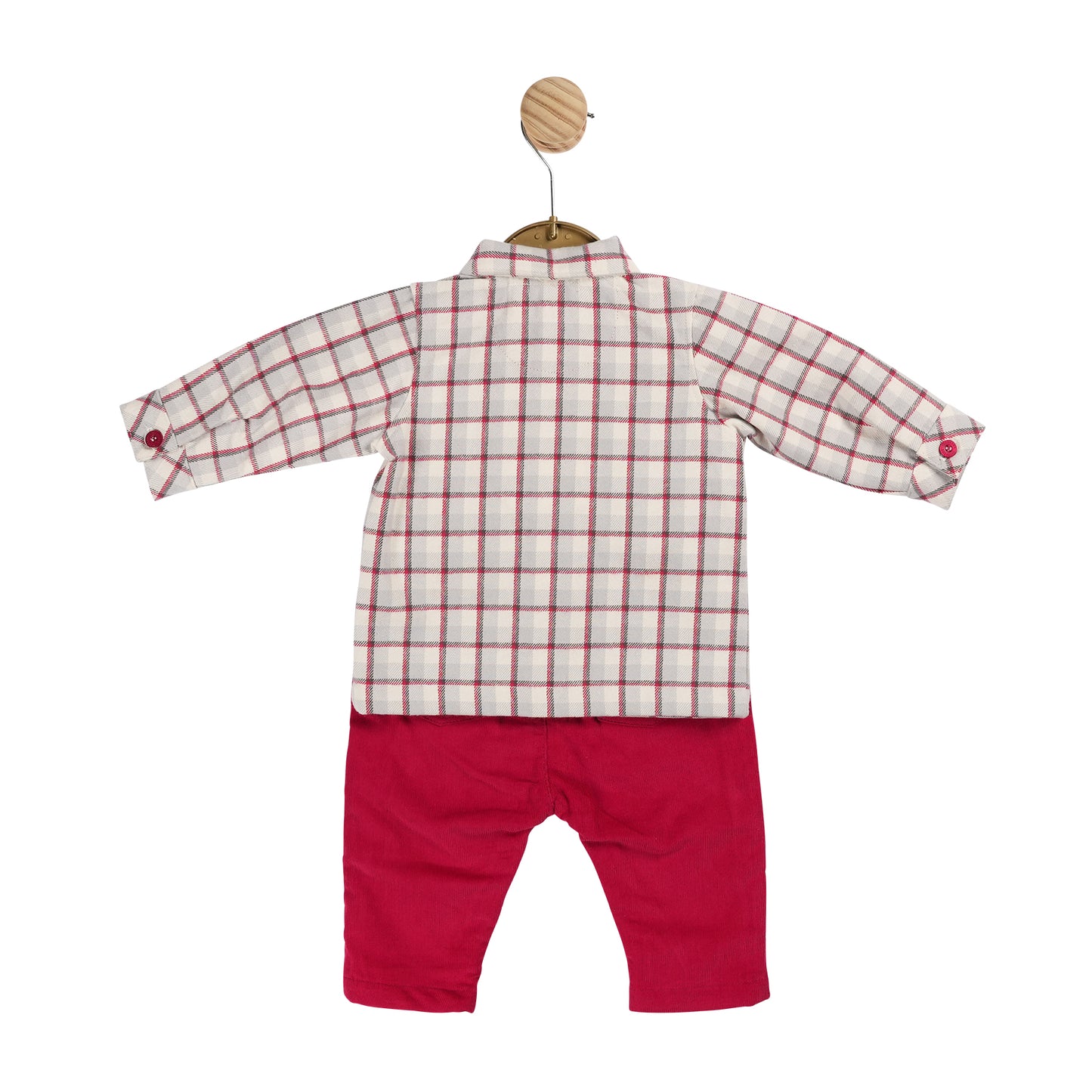 MB6075 | Shirt & Trouser- Check/Red - In stock