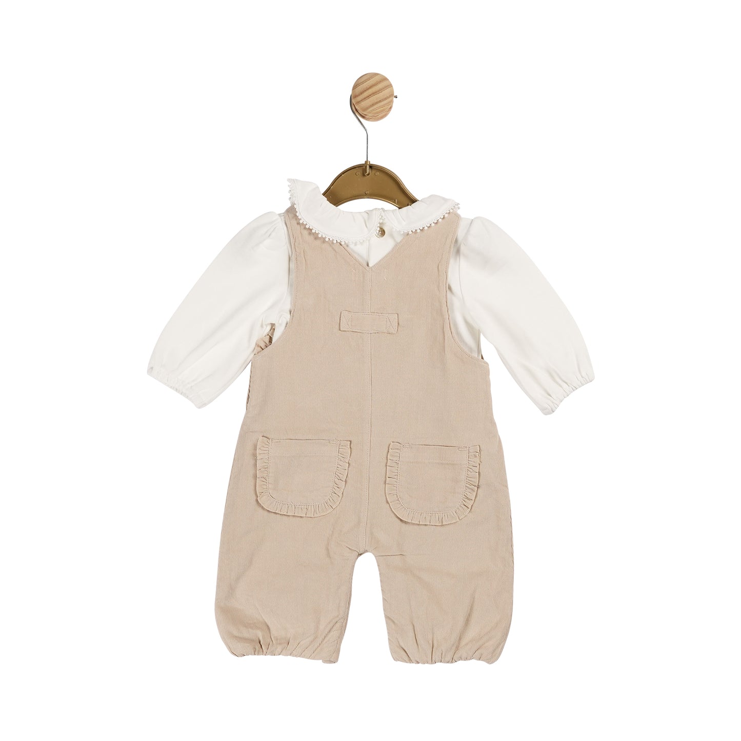 MB6114 | Top & Dungaree - Beige  - In stock