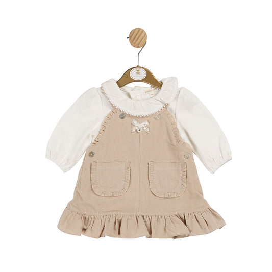 MB6115 | Top & Pinafore - Beige  - In stock