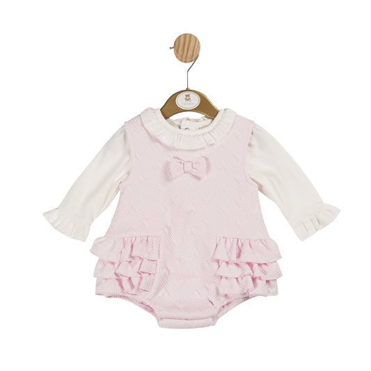 MB6139 | Top & Romper Dungaree - Pink - In stock