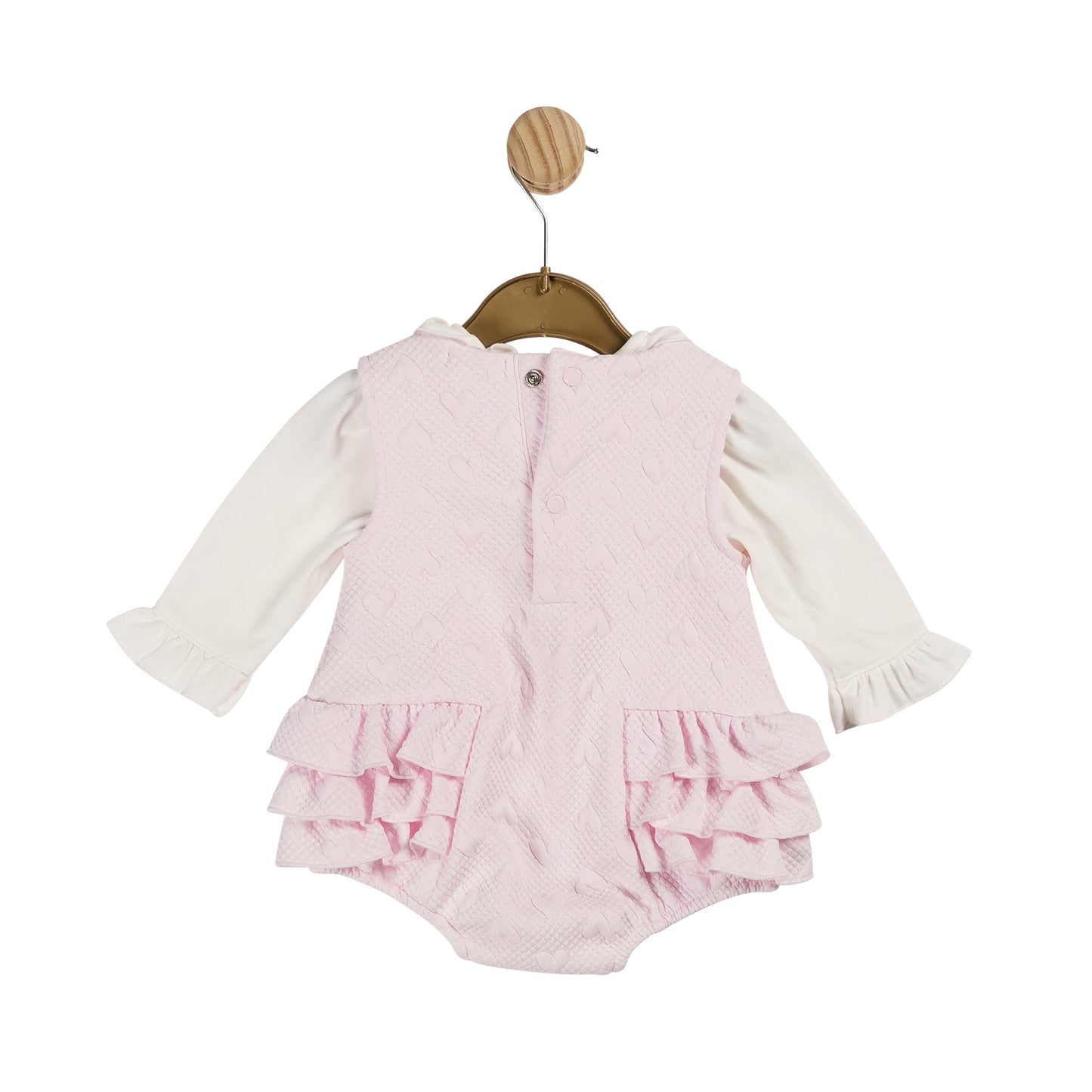 MB6139A | Top & Romper Dungaree - Pink - In stock