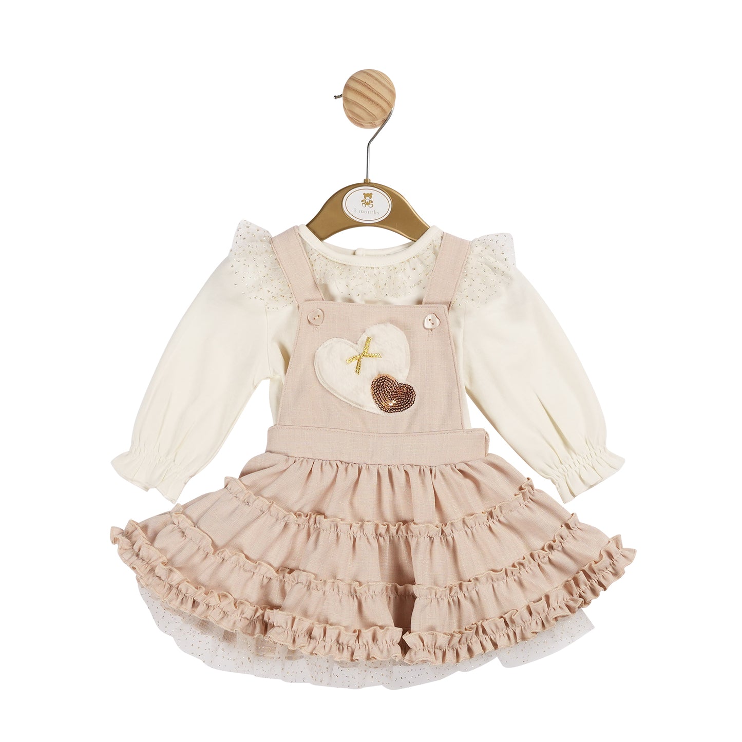 MB6181A | Top & Pinafore - Ivory/Gold - In stock