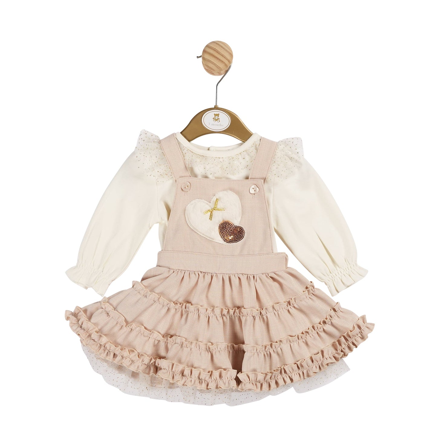 MB6181 | Top & Pinafore - Ivory/Gold - In stock