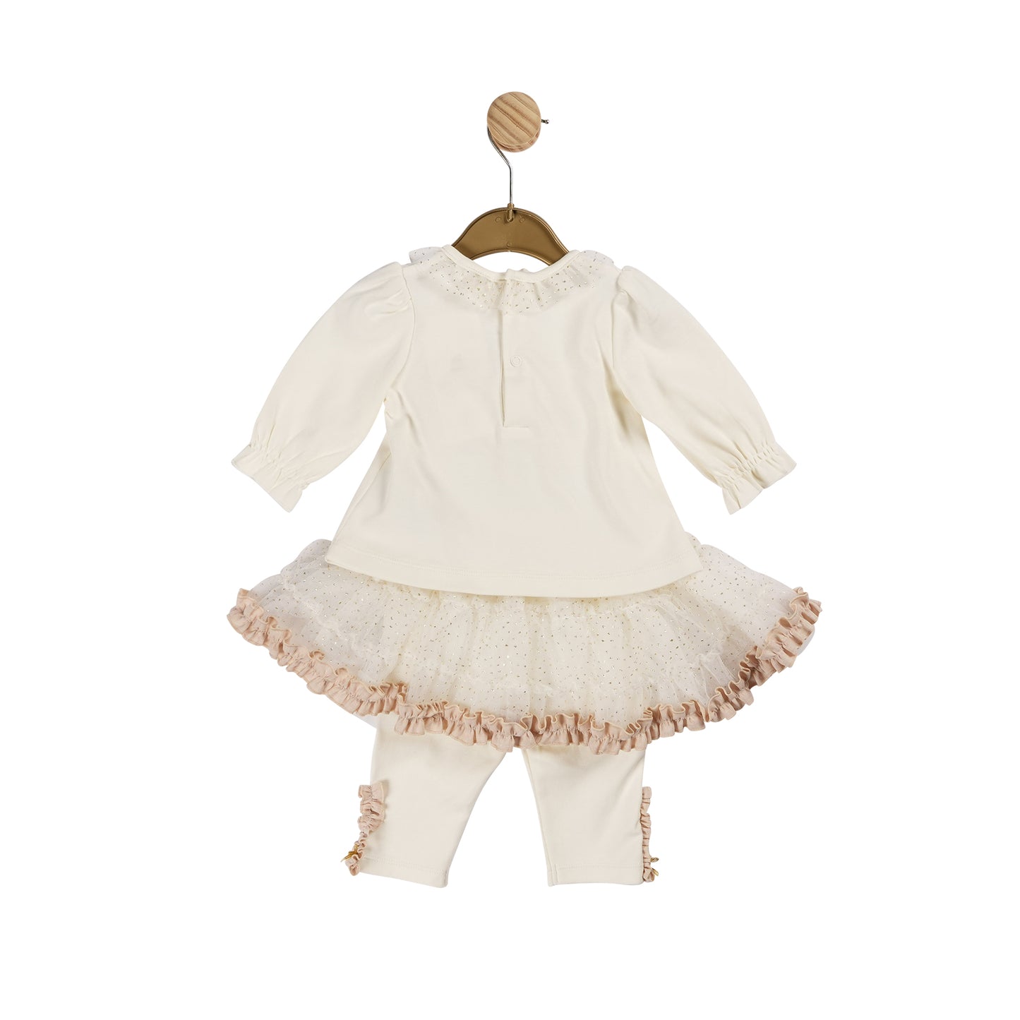 MB6185 | Top & Tutu Legging - Ivory/Gold - In stock