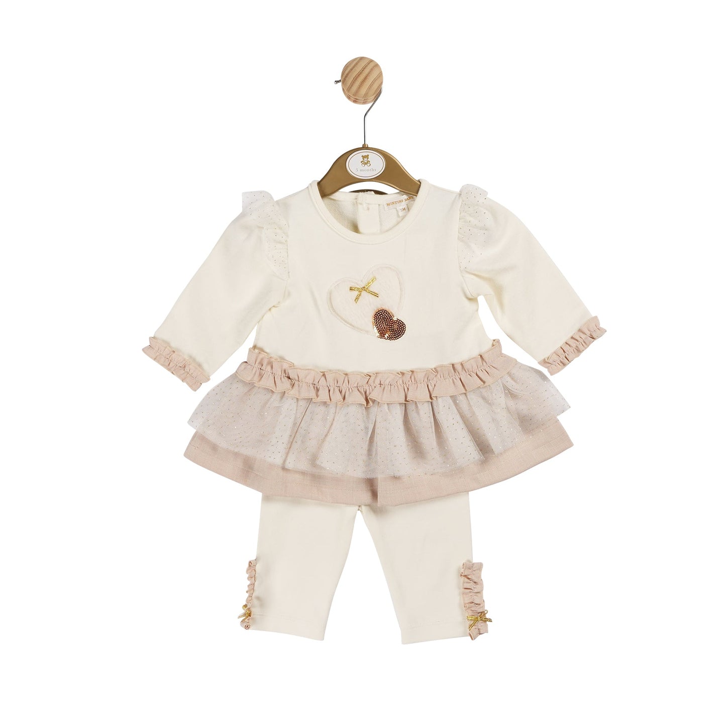 MB6186A | Tunic & Legging - Ivory/Gold - In stock