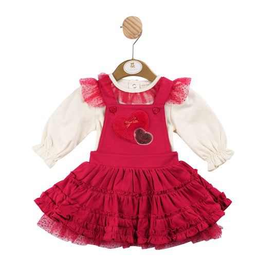 MB6206A | Top & Pinafore - Ivory/Red - In Stock