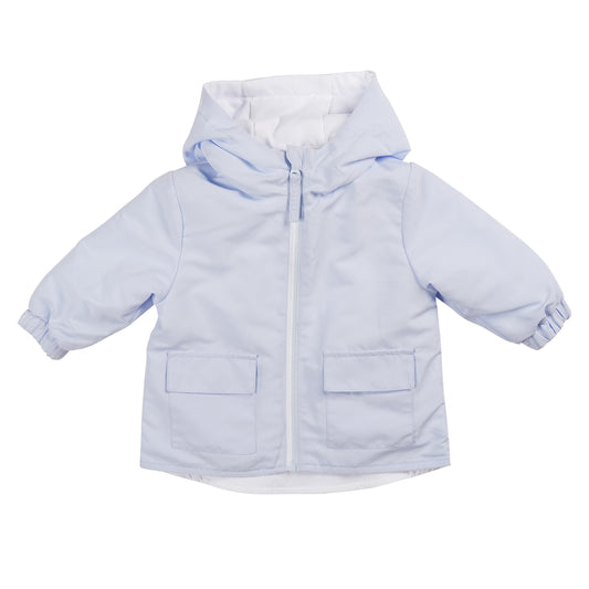 MB6220 | Boys Reversible Coat-Blue/White-In Stock