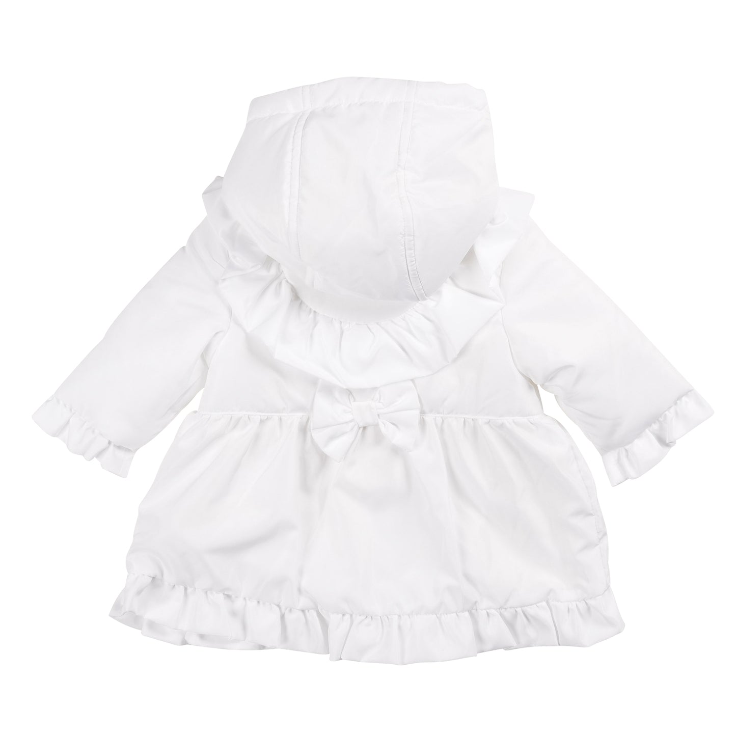 MB6235B | Girls Coat-White-In Stock