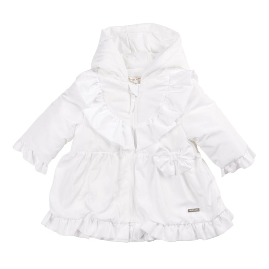 MB6237 | Girls Coat-White-In Stock