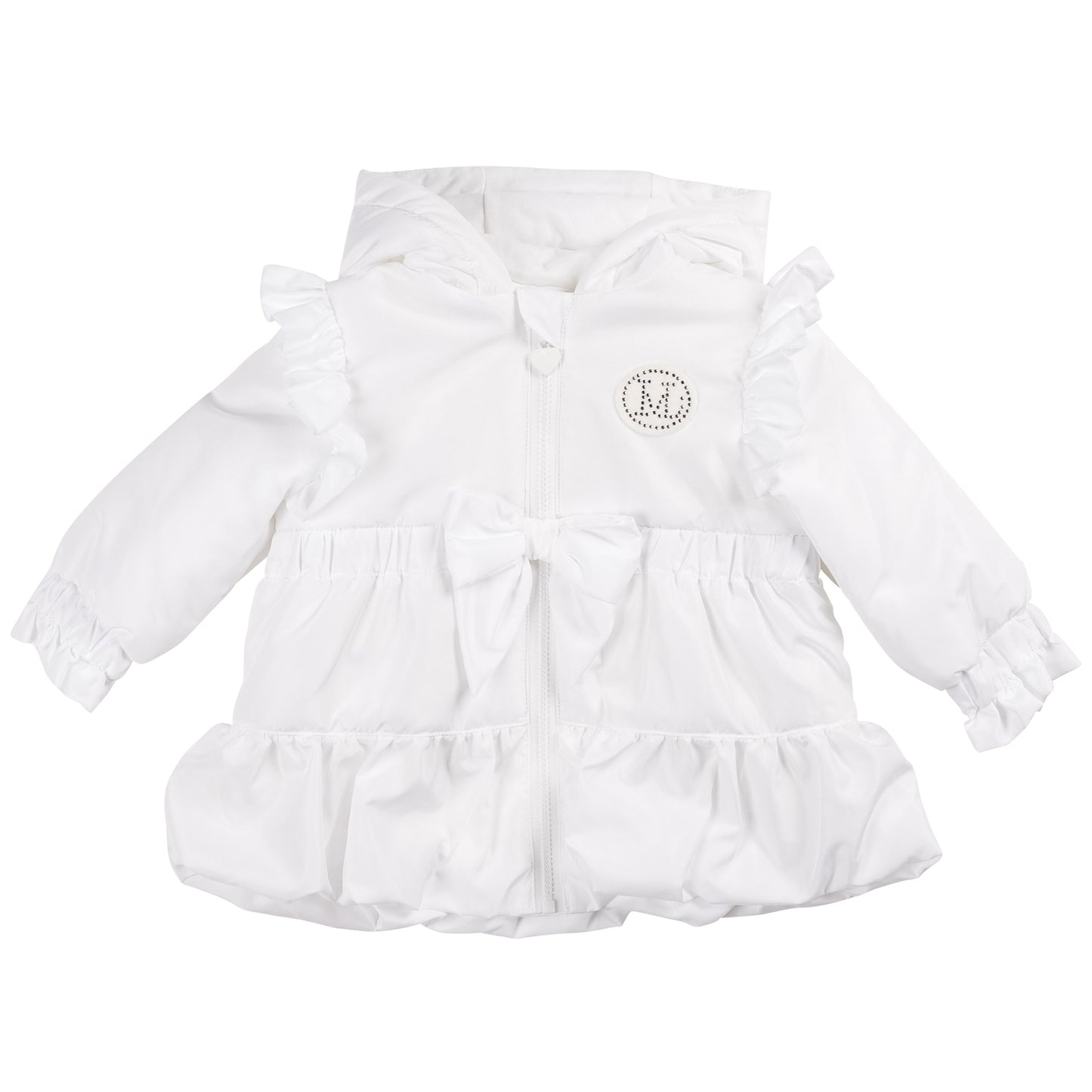 MB6237A | Girls Coat-White-In Stock