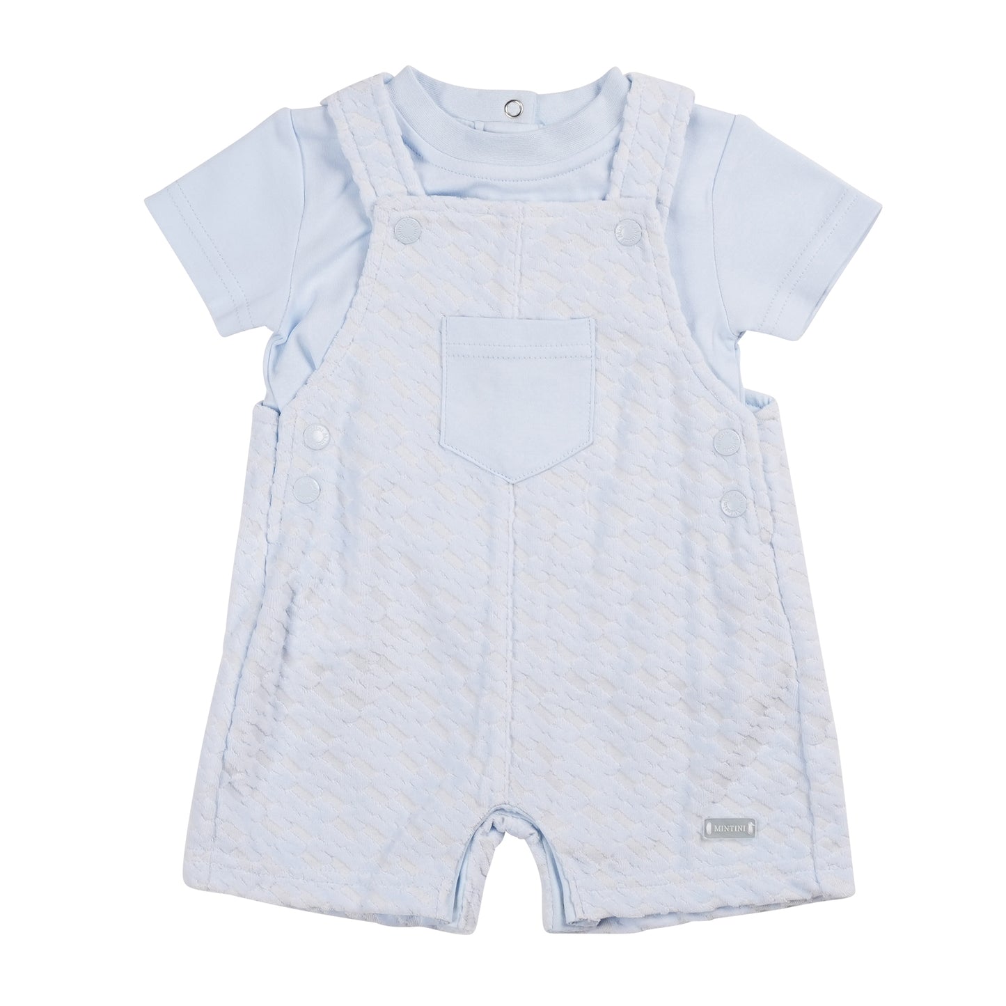 MB6300A | Top & Short Dungaree-Blue-In Stock