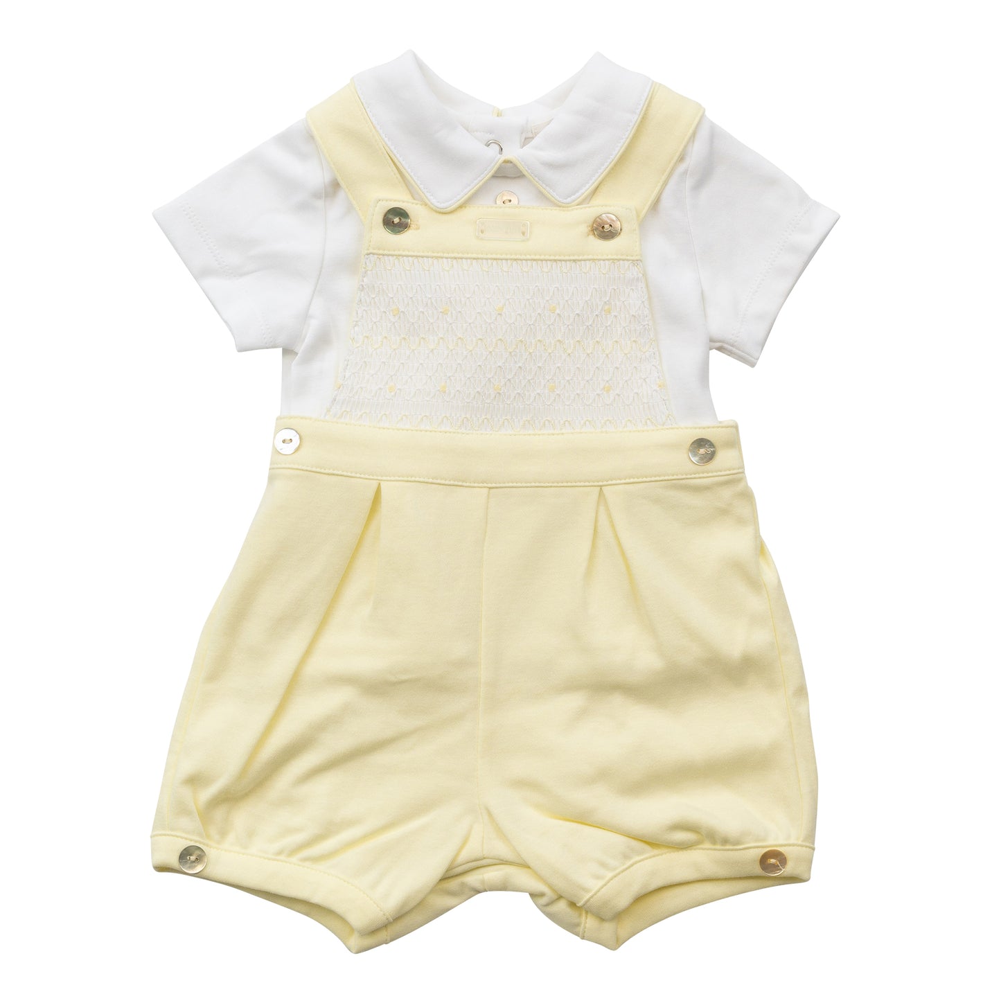 MB6480 | Top & Romper Dungaree-Lemon-In Stock