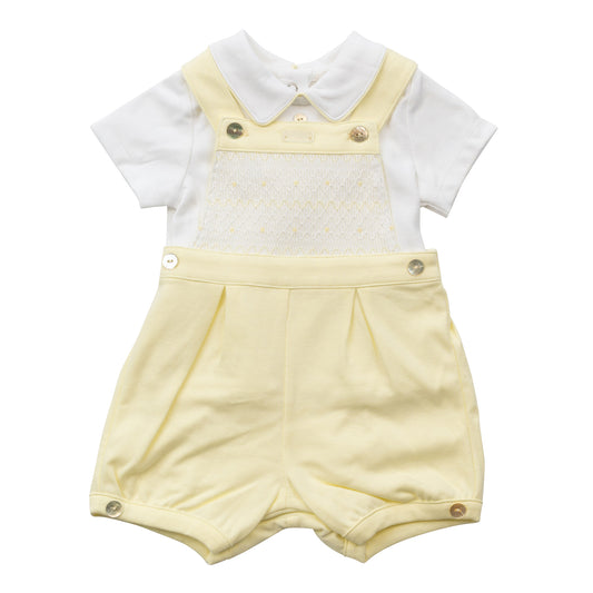 MB6480 | Top & Romper Dungaree-Lemon-In Stock