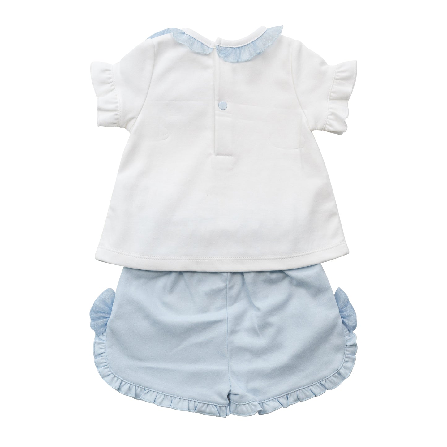 MB6498A | Top & Short-White/Blue-in Stock