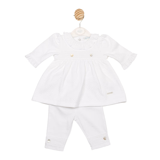 MB6545 | Dress & Legging Set- White- In Stock