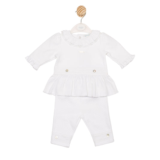 MB6546 | Tunic & Legging Set- White- In Stock