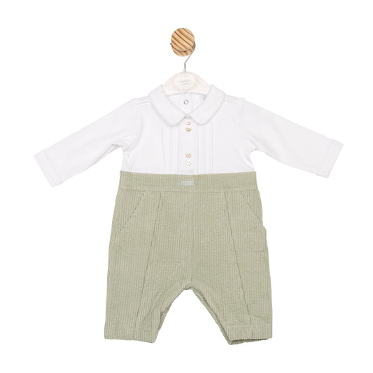 MB6568 | Romper- White/ Sage- Preorder