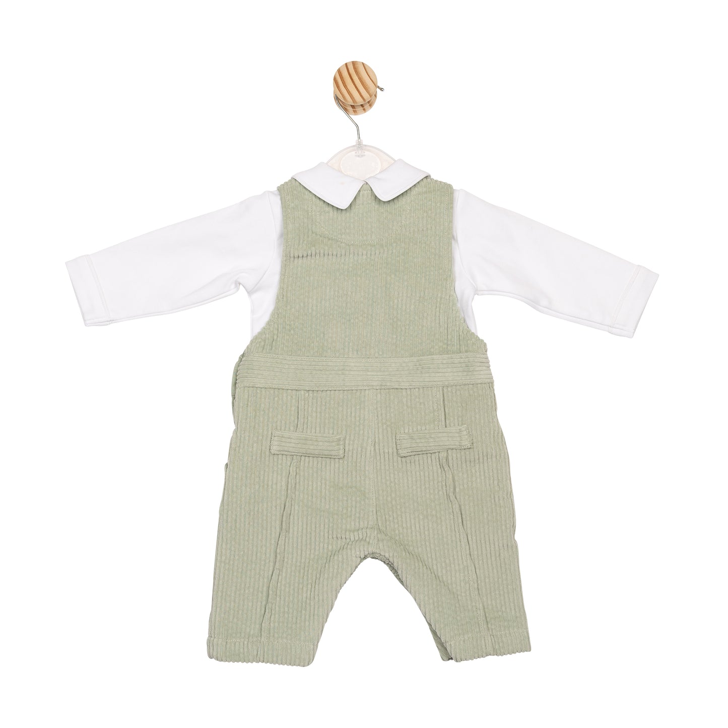 MB6570 | Top & Dungaree- White/ Sage- Preorder