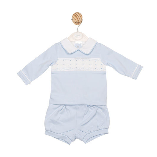 MB6576A | Top & Bloomer Short- Blue- In Stock