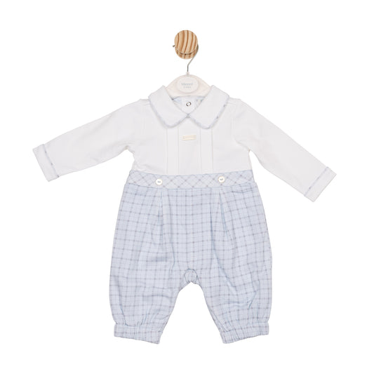 MB6589 | Romper- White/ Blue- In Stock