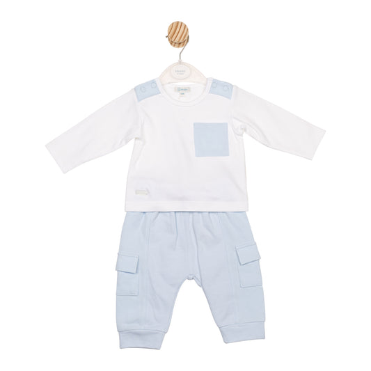 MB6601 | Top & Jogpant - Blue/White - Pre-Order