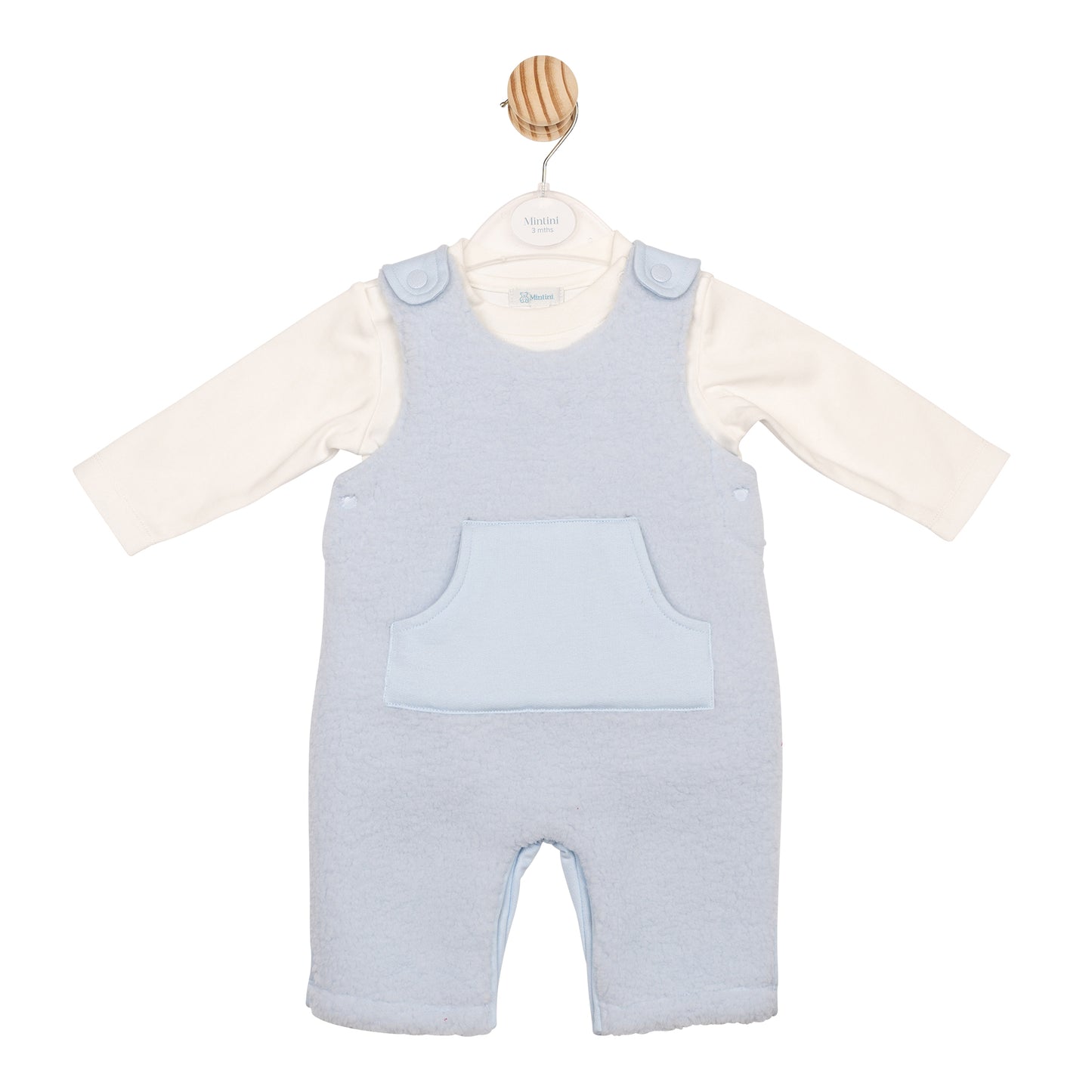 MB6613 | Top & Dungaree - Ivory/Blue - Pre-Order