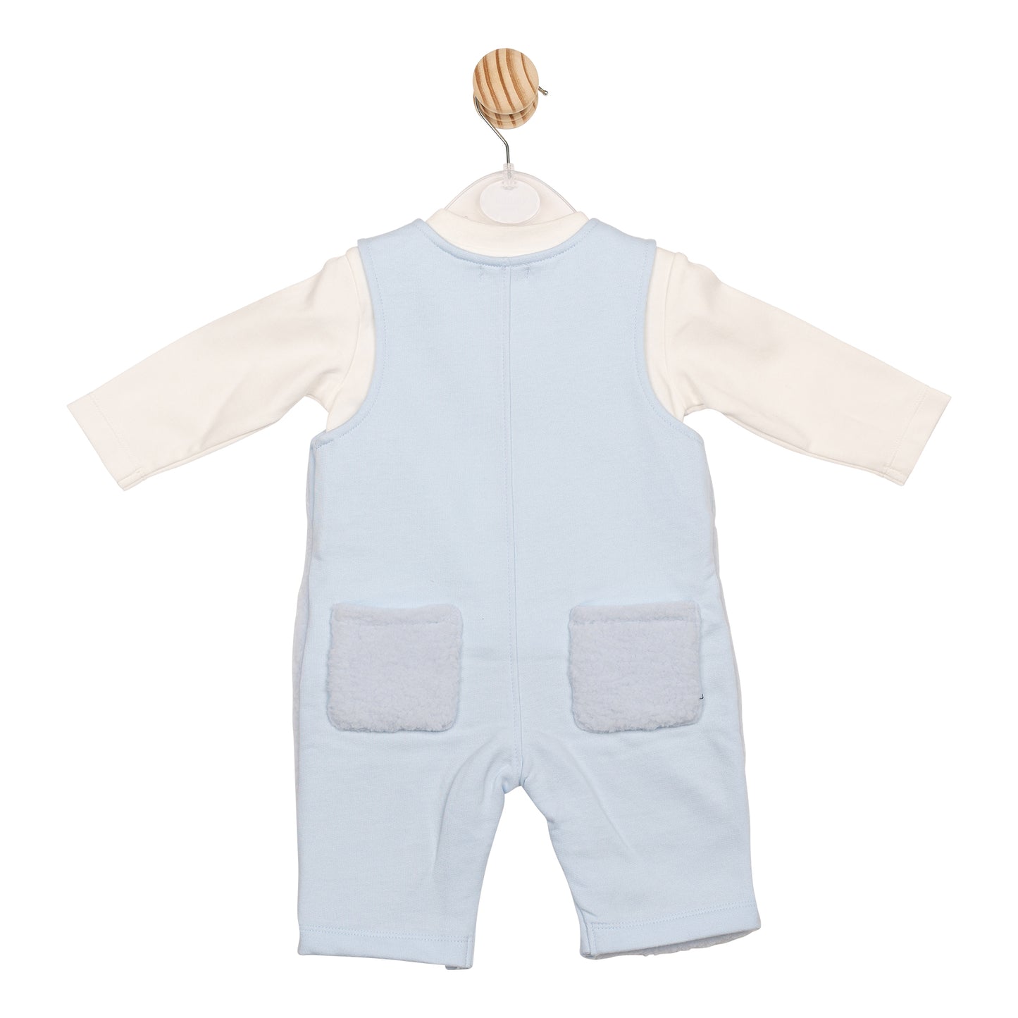 MB6613 | Top & Dungaree - Ivory/Blue - Pre-Order